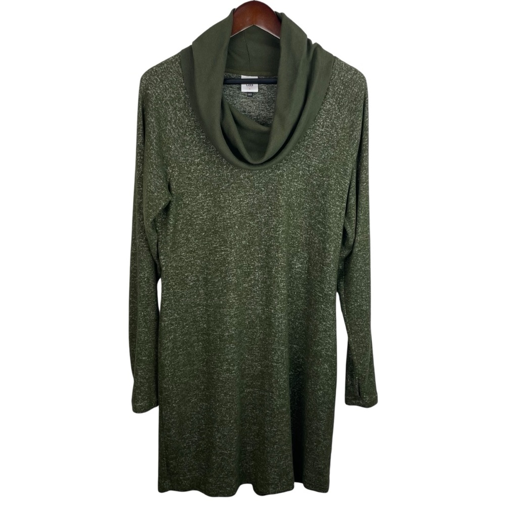 CAbi | Solace Green Cowl Neck Long Sleeve Dress